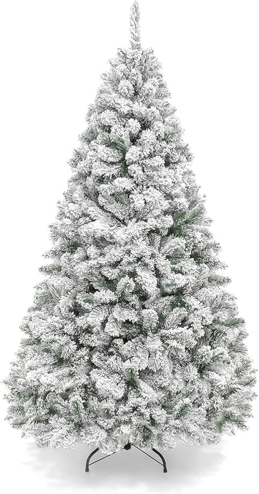 Best Choice Products 4.5ft Premium Snow Flocked Artificial Holiday Christmas Pine Tree for Home, ... | Amazon (US)