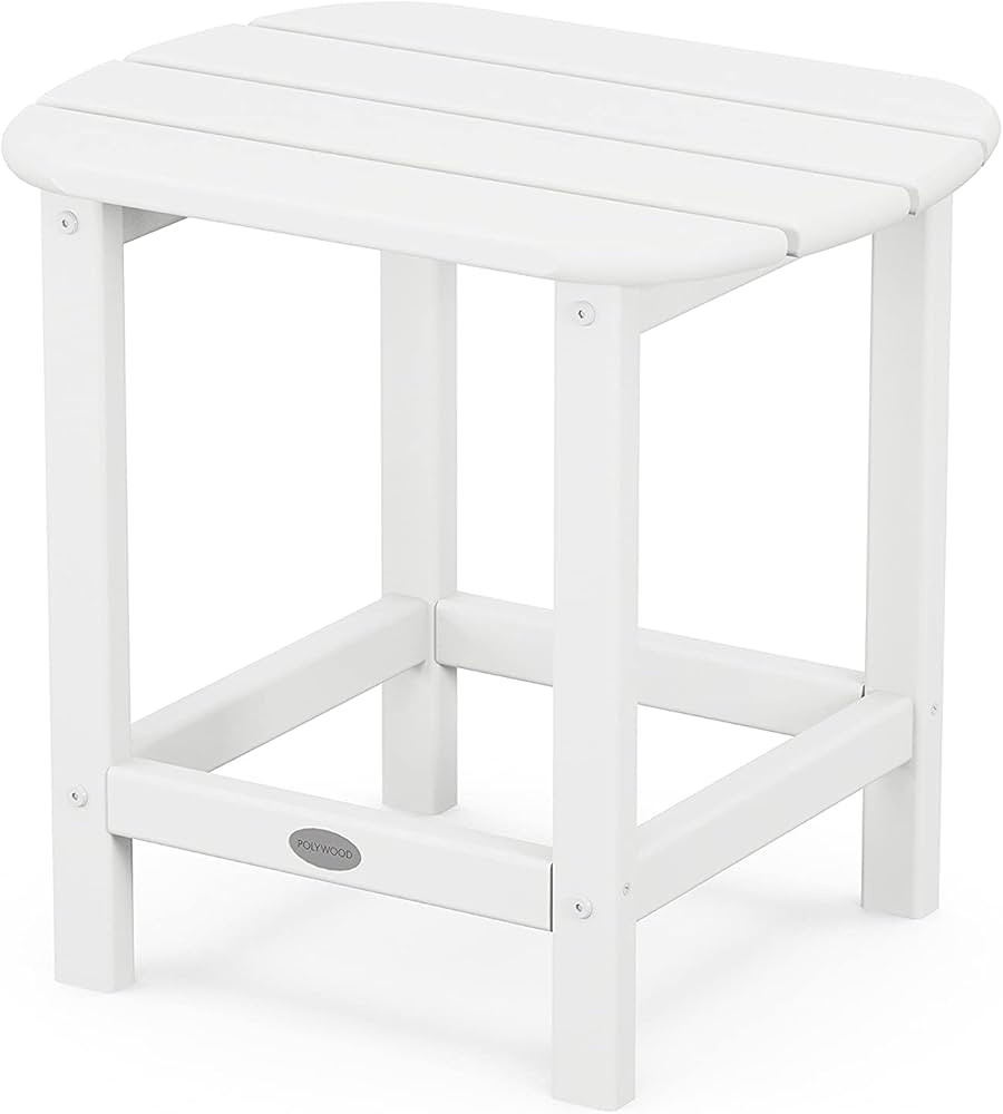POLYWOOD SBT18WH South Beach 18" Outdoor Side Table, White | Amazon (US)