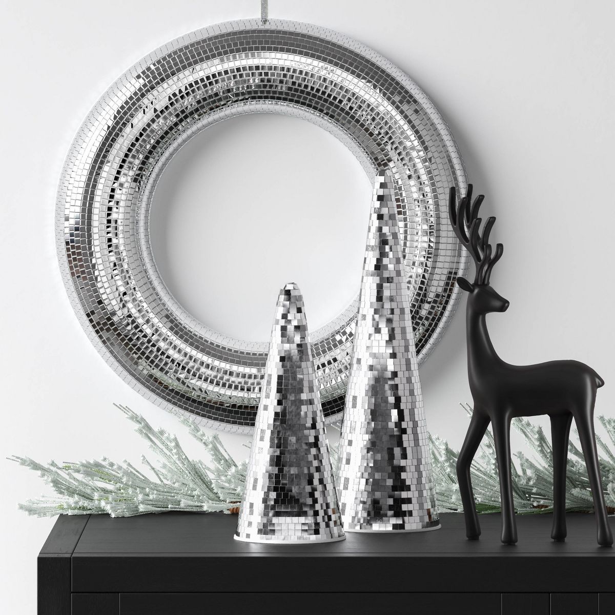 15.75" Mirrored Decorative Wreath - Wondershop™ | Target
