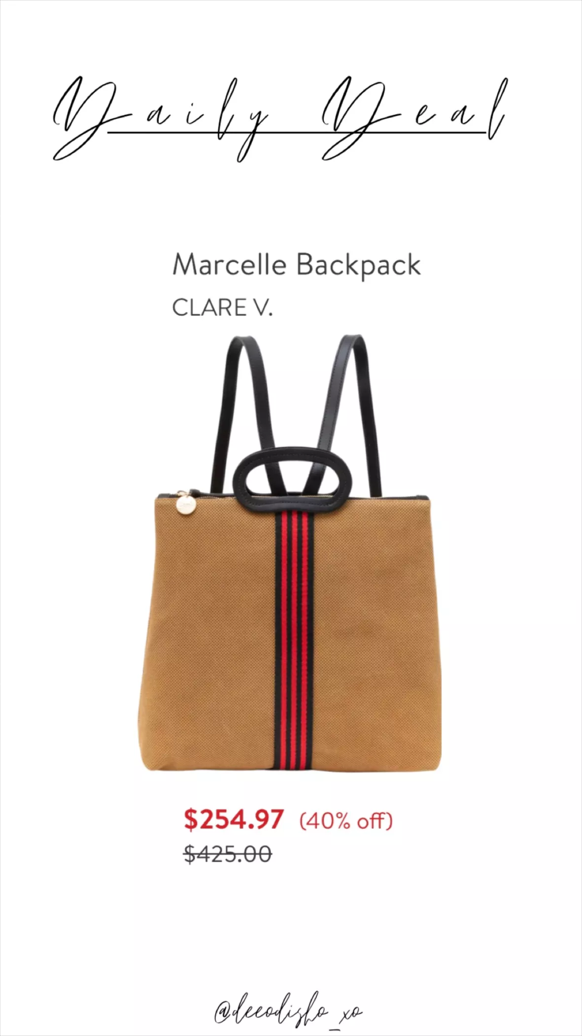Clare V, Bags, Clare V Marcelle Backpack