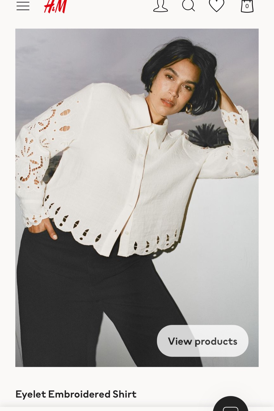 H&M Eyelet Embroidered Shirt 

#LTKstyletip #LTKSeasonal