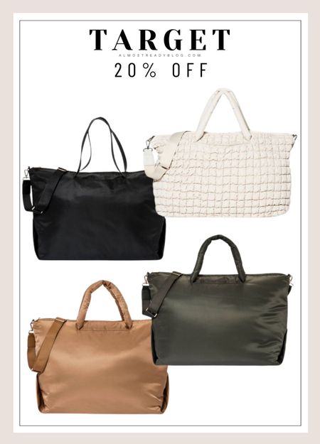 Target 20% off handbags target finds weekender bag target deals 

#LTKunder100 #LTKsalealert #LTKunder50