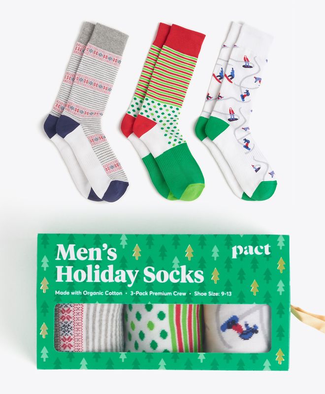 holiday sock box 3-pack | Pact Apparel