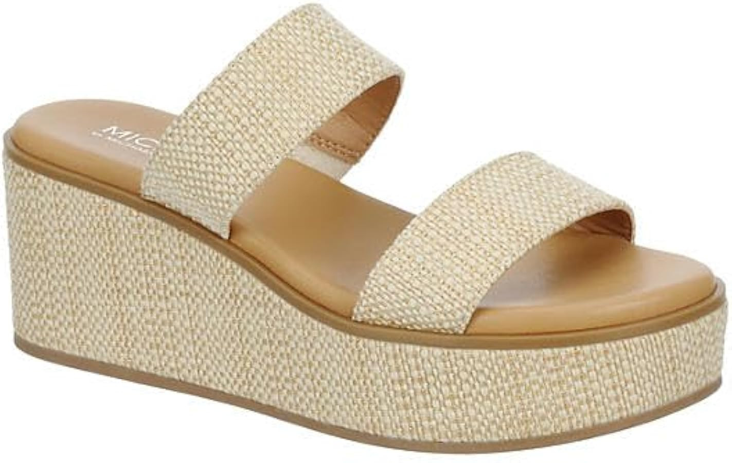 Michael By Michael Shannon Pierre - Women's Platform Open Toe Two Band Slip-On Slide Sandals | Amazon (US)