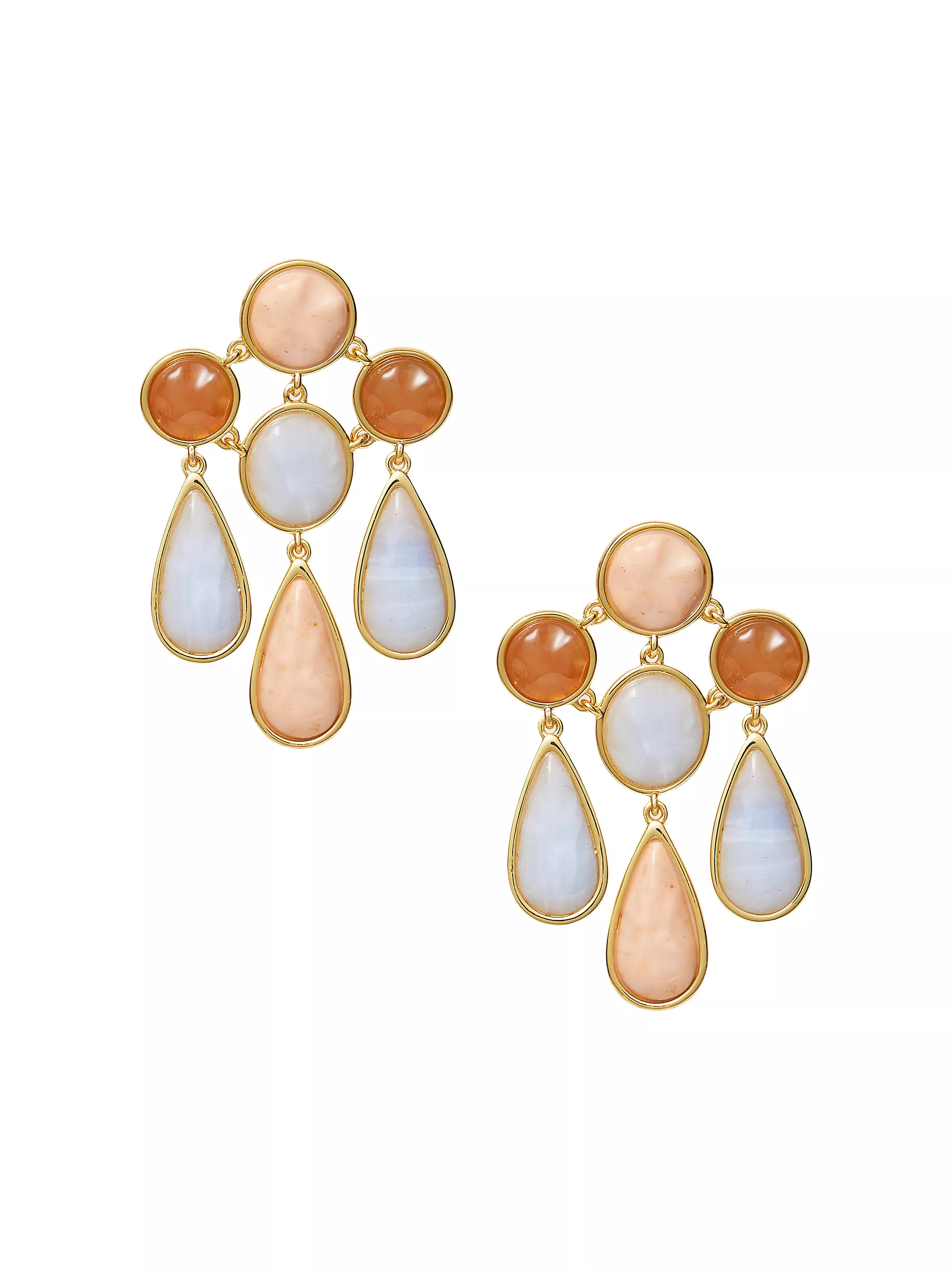 Reflection 14K-Gold-Plated & Resin Chandelier Earrings | Saks Fifth Avenue