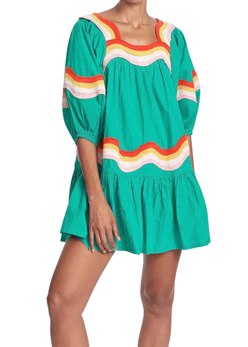 Mary wavy stripe mini dress | Mulberry & King