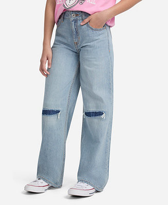 Girls' High-Rise Ultra-Wide Leg Jeans | Macy's