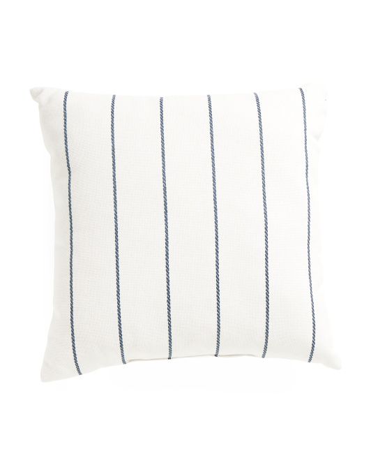 22x22 Indoor Outdoor Stripe Performance Fabric Pillow | TJ Maxx