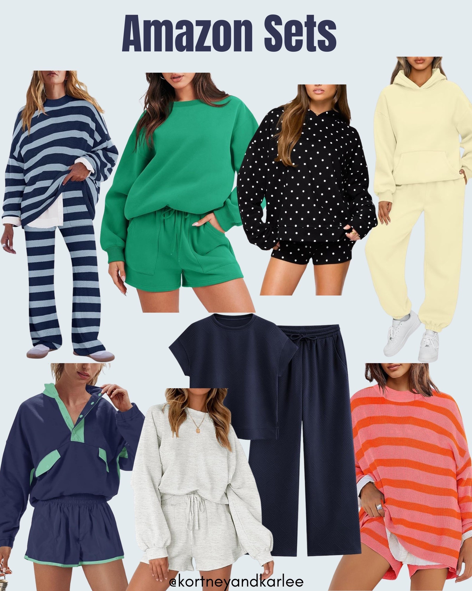 Amazon Sets!

Kortney and Karlee | #kortneyandkarlee #LTKfindsunder50 #LTKfindsunder100 #LTKtravel 