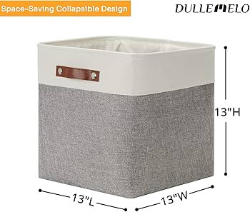 DULLEMELO 13 inch Fabric Storage Cubes 4 Pack Foldable Baskets/Bins for Home Office Organizer Clo... | Amazon (US)