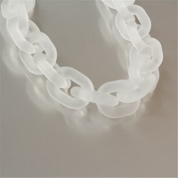 40pcs Matte Clear White Oval Acrylic Chunky Chain Links - Etsy | Etsy (US)