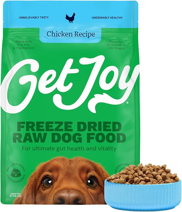 Get Joy Freeze Dried Raw Chicken Dog Food, High Protein Grain Free Meal, Topper & Treat, Gut Heal... | Amazon (US)
