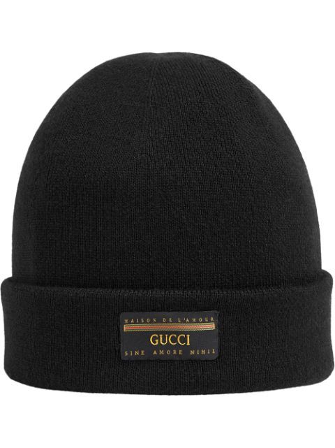 logo patch beanie hat | Farfetch (US)