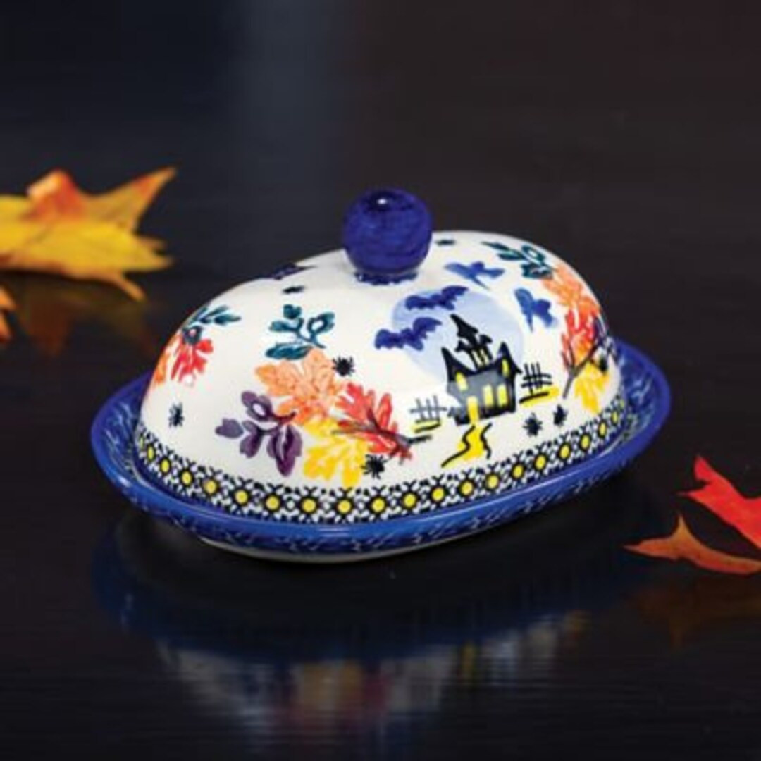 2022 Edition Halloween Polish Pottery Butter Dish - Etsy | Etsy (US)