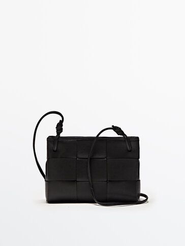 Braided leather crossbody bag | Massimo Dutti (US)