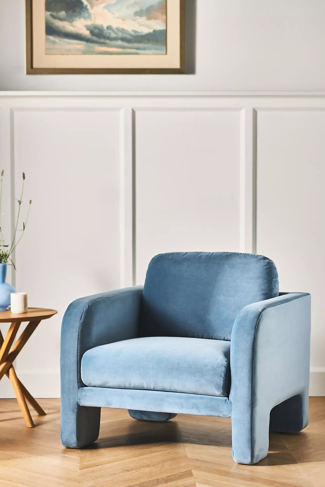 Velvet Lawson Chair | Anthropologie (US)