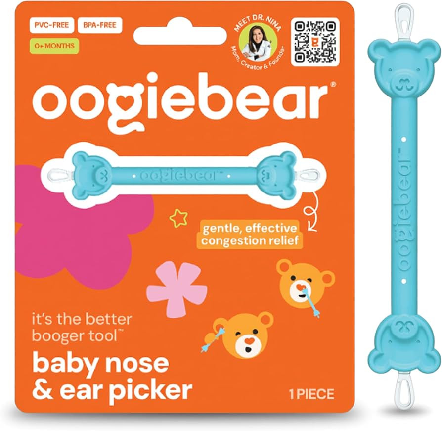 oogiebear Baby Nose & Ear Picker, Safe Booger Remover Tool, 1 Piece, Blue | Amazon (US)