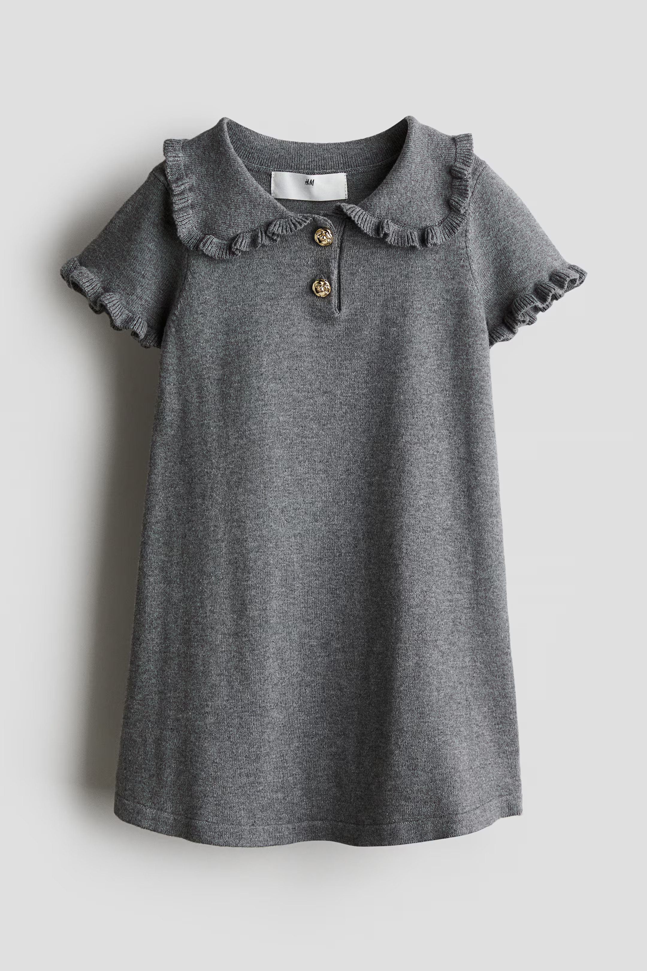 Ruffle-Trimmed Fine-Knit Dress | H&M (US + CA)