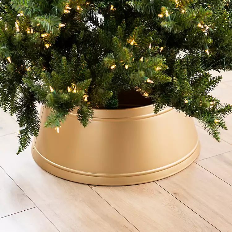 Golden Iron Christmas Tree Collar | Kirkland's Home