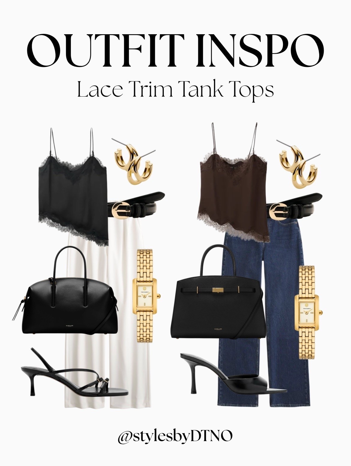Styling lace trim satin tops with black heeled sandals and DeMellier midi bags (scroll below for more options)

Tags: Summer Outfit, Minimalist Fashion, OOTD, What To Wear, Outfit Inspo, Neutral Fashion, Effortless Chic Style, Date Night Outfit, Mango Heeled Sandals, Ana Luisa Gold Hoop Earrings, Pinterest Fashion, Tory Burch Watch, Abercrombie & Fitch, Brunch Outfit,

#LTKootd #LTKSeasonal #LTKSaleAlert