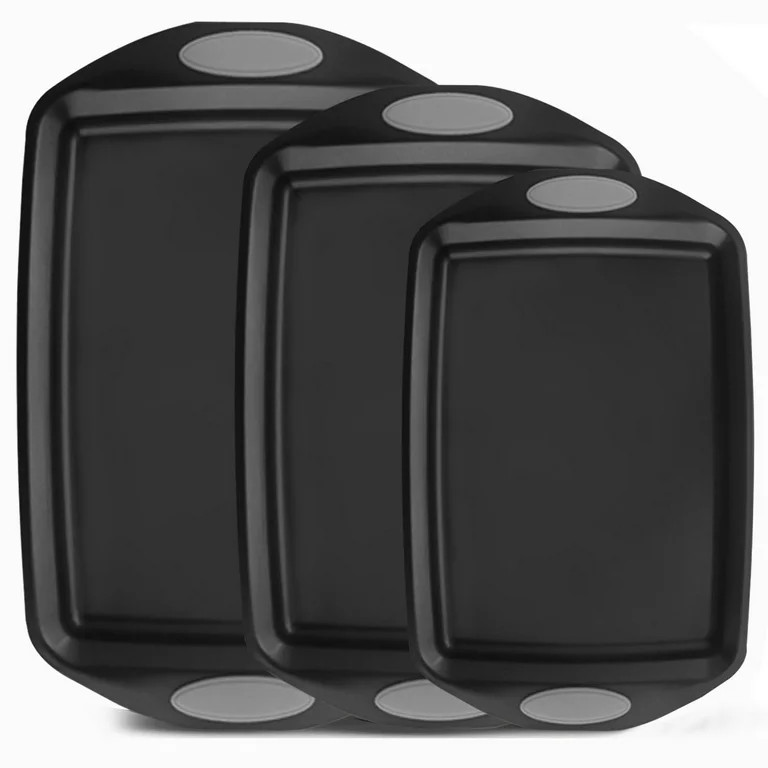 LIMICAR 3-Piece Heavy Nonstick Cookie Pan with Silicone Handle,15/17/18 Sheet Pan, Easy Clean and... | Walmart (US)