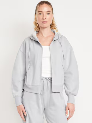 Dynamic Fleece Oversized Zip Hoodie Sweatshirt | Old Navy (US)