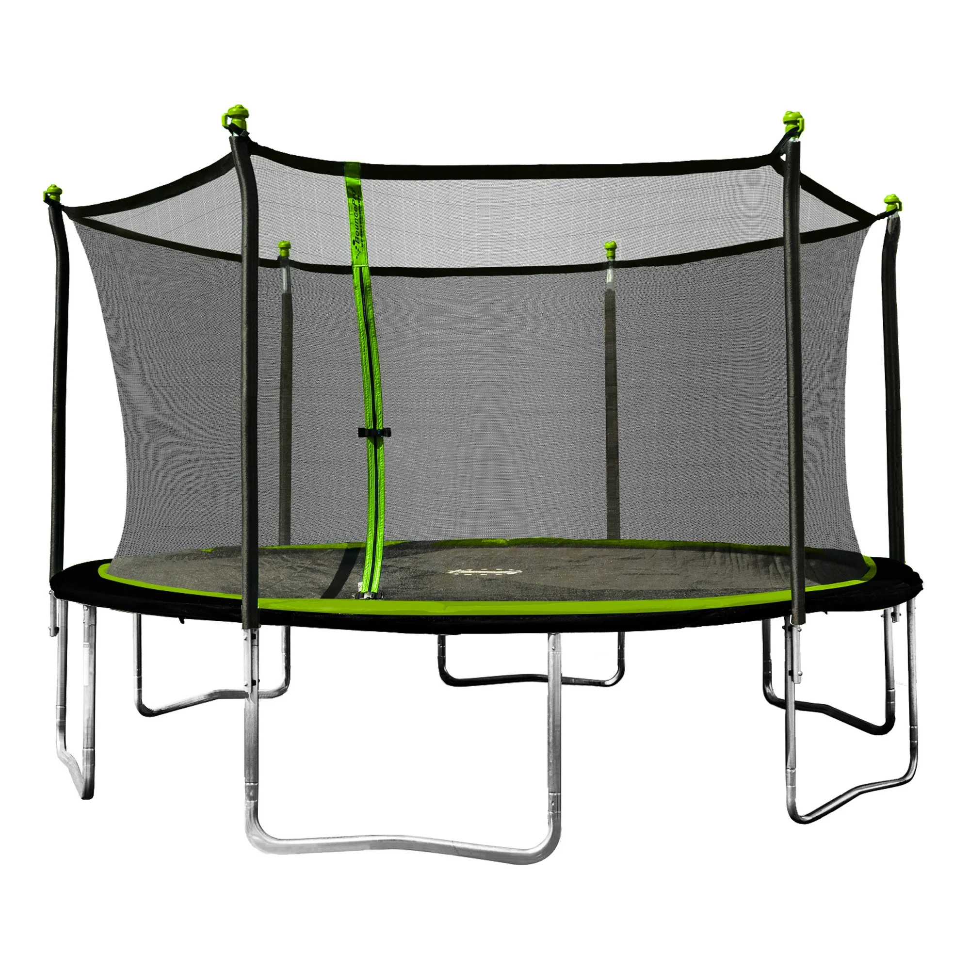 Sportspower Bounce Pro 14' Round Trampoline with Safety Enclosure in Green and Black | Walmart (US)