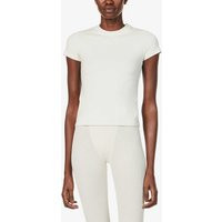 Skims Ladies Cream Cotton T-shirt, Size: 4XL | Selfridges