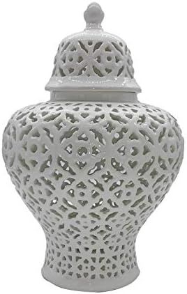 Galt International 19.5” Lattice Ginger Jar with Lid - Stunning Home Decor with Intricate Medit... | Amazon (US)