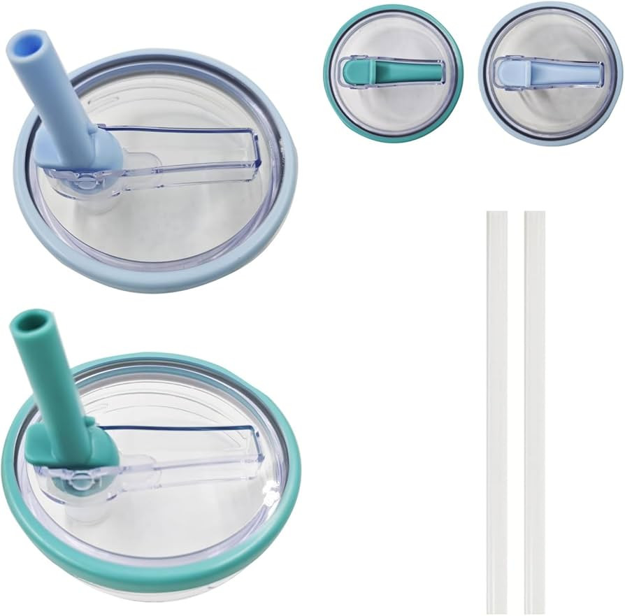 2 PCS 40 oz Replaceble Tumbler Flip Straw Lid for Stanley Quencher, Straw Lid Replacement Fit for... | Amazon (US)