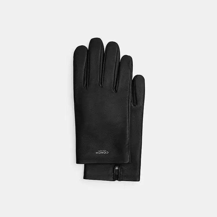 Men's Leather Tech Gloves | Coach (US)