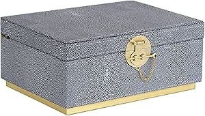 HofferRuffer Elegant Faux Leather Decorative Box, Storage Jewelry Box Organizer, Large Dresser Co... | Amazon (US)
