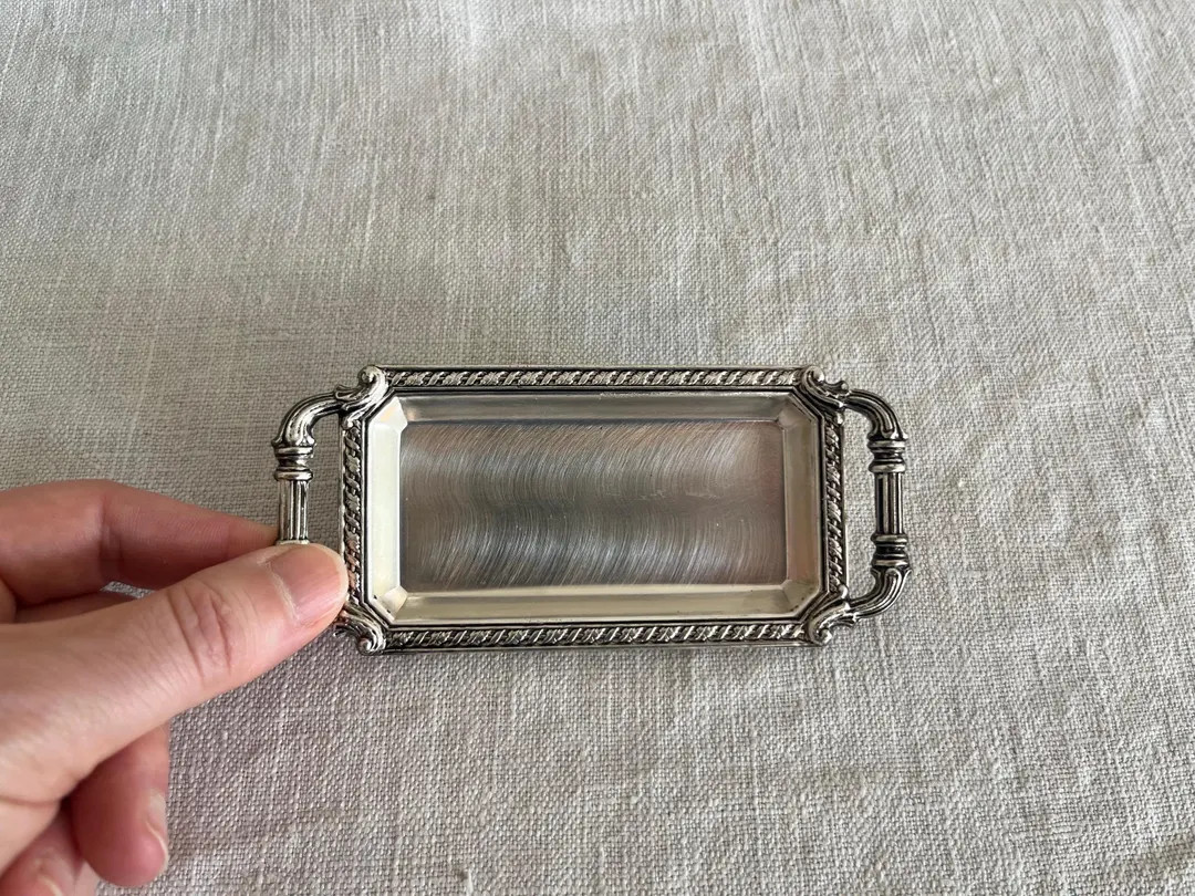 Vintage Italian Silverplated Rectangular Ring Dish | Etsy (Global)