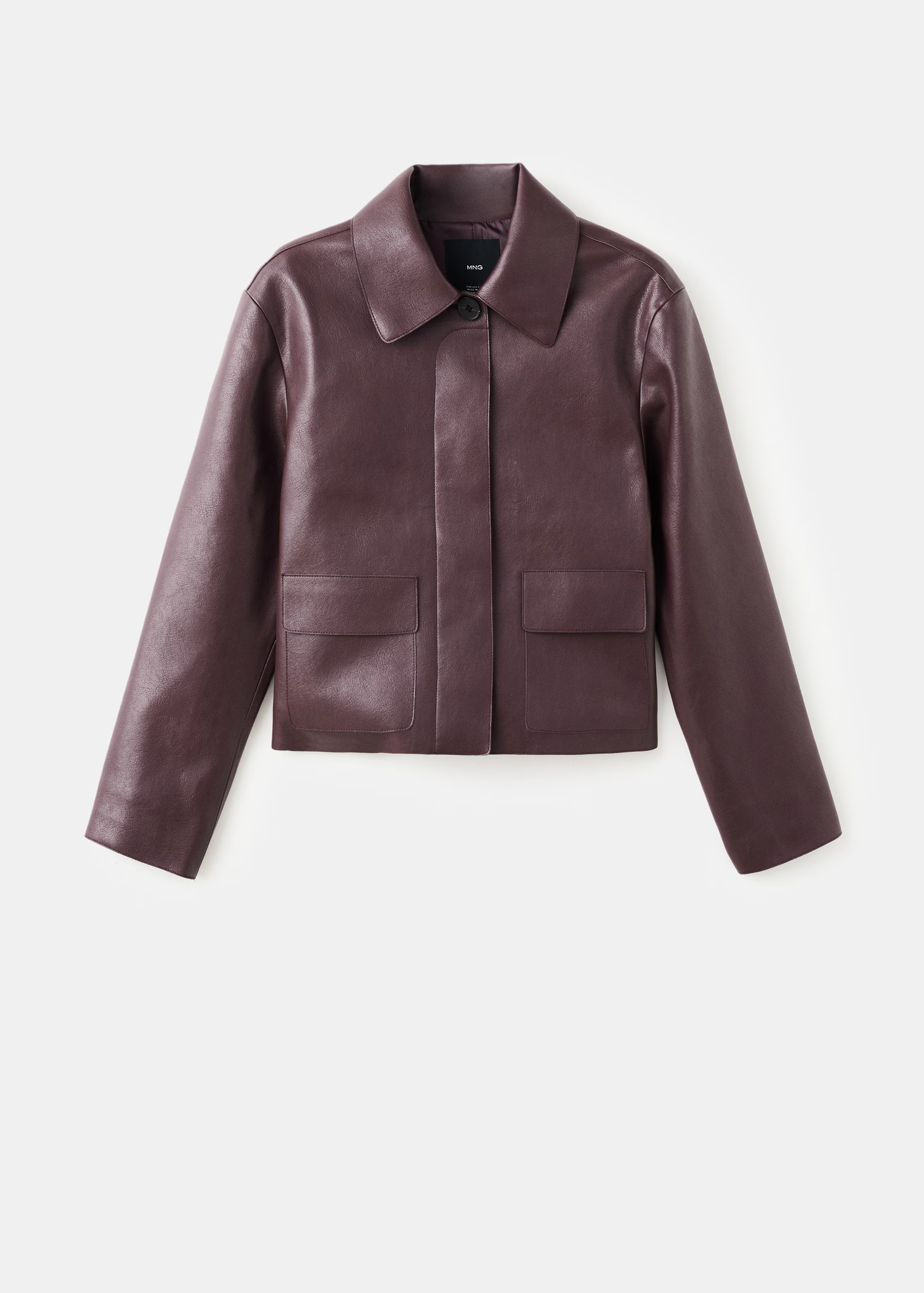 Faux-leather jacket with pockets | Mango (US/MX/AU)