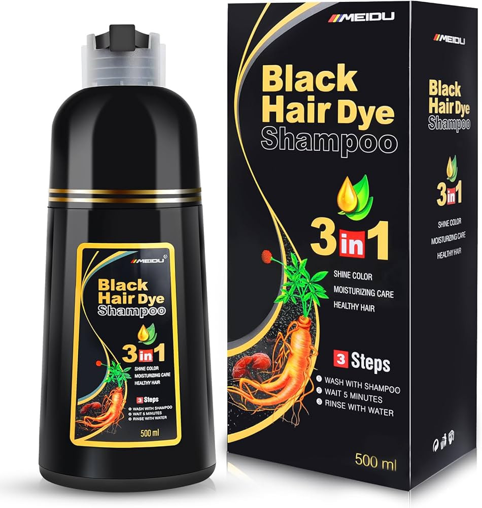 IIIMEIDU Hair Dye Shampoo 3 in 1 for Gray Hair, Herbal Ingredients Shampoo Black Hair Dye for Wom... | Amazon (US)