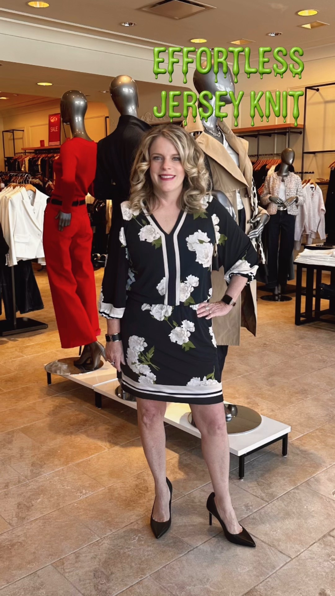 Effortless knit jersey dress that flatters most figures💚

#LTKPetite #LTKOver40 #LTKootd