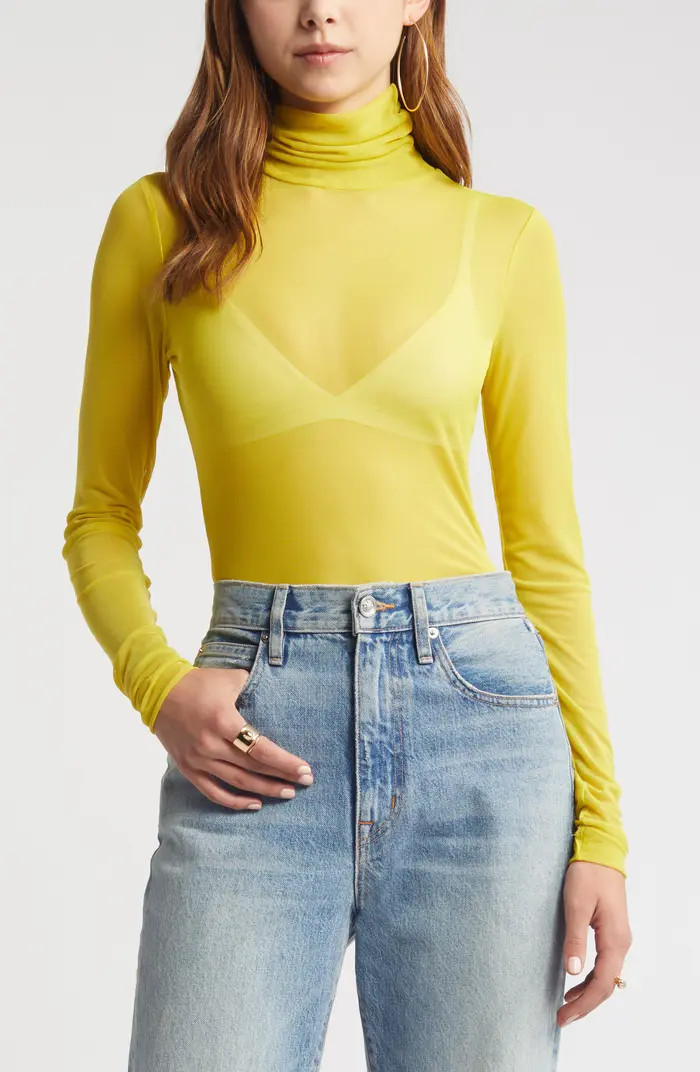 Open Edit Mesh Turtleneck | Nordstrom | Nordstrom