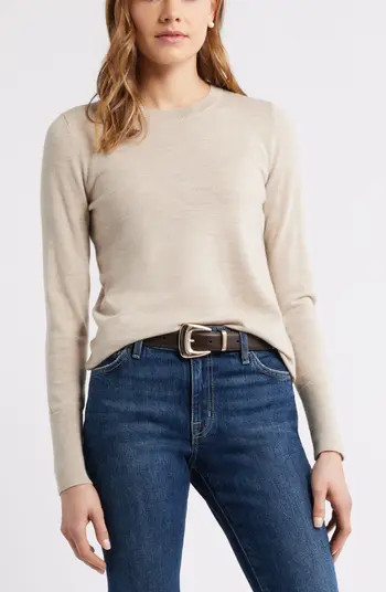 Merino Wool Blend Crewneck Sweater | Nordstrom