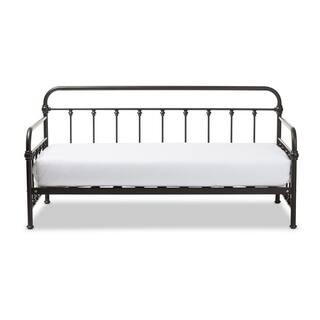 This item: Elsie Vintage Industrial Black Finished Metal Daybed | The Home Depot