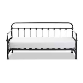 This item: Elsie Vintage Industrial Black Finished Metal Daybed | The Home Depot