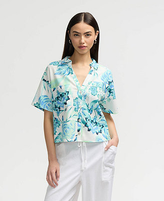 Women s Cropped Button Front Shirt | Macy's