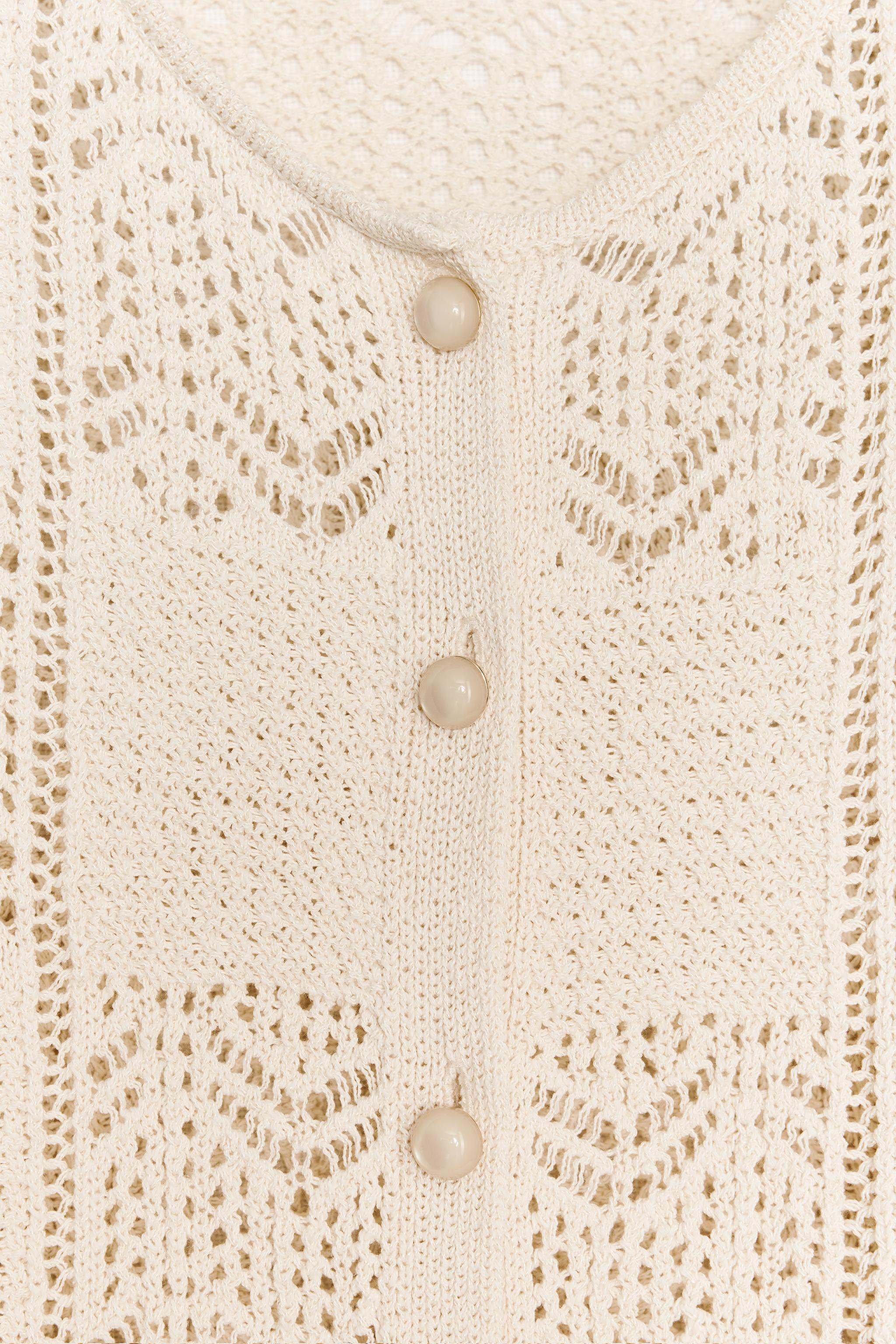 POINTELLE KNIT CARDIGAN | Zara US