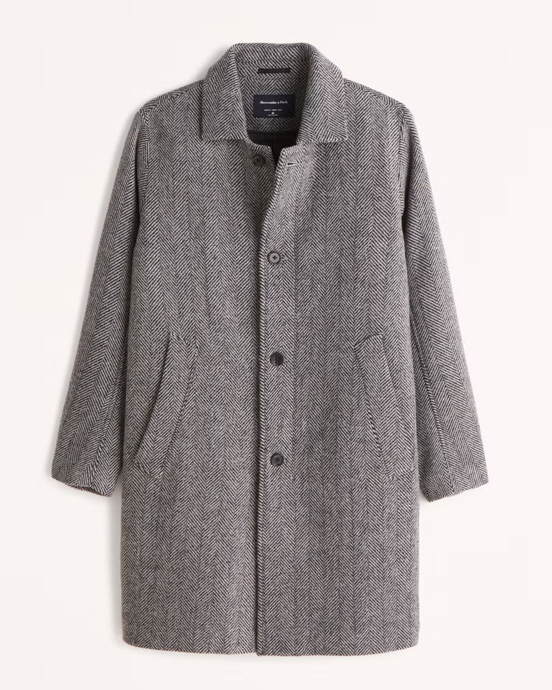 Wool-Blend Mac Coat | Abercrombie & Fitch (US)