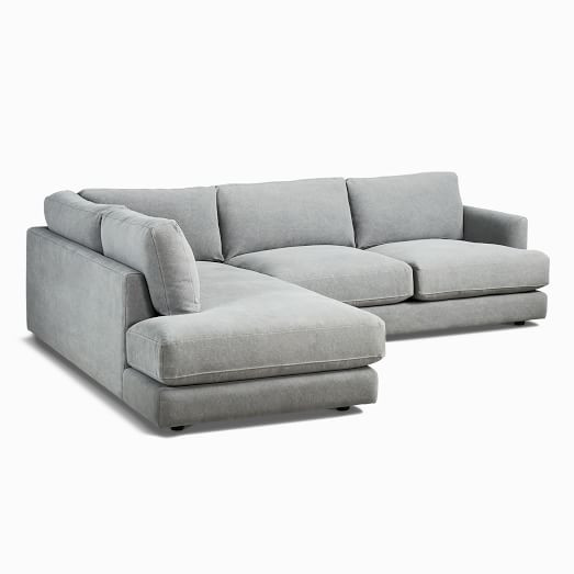 Haven 2-Piece Bumper Chaise Sectional (108"–113") | West Elm (US)