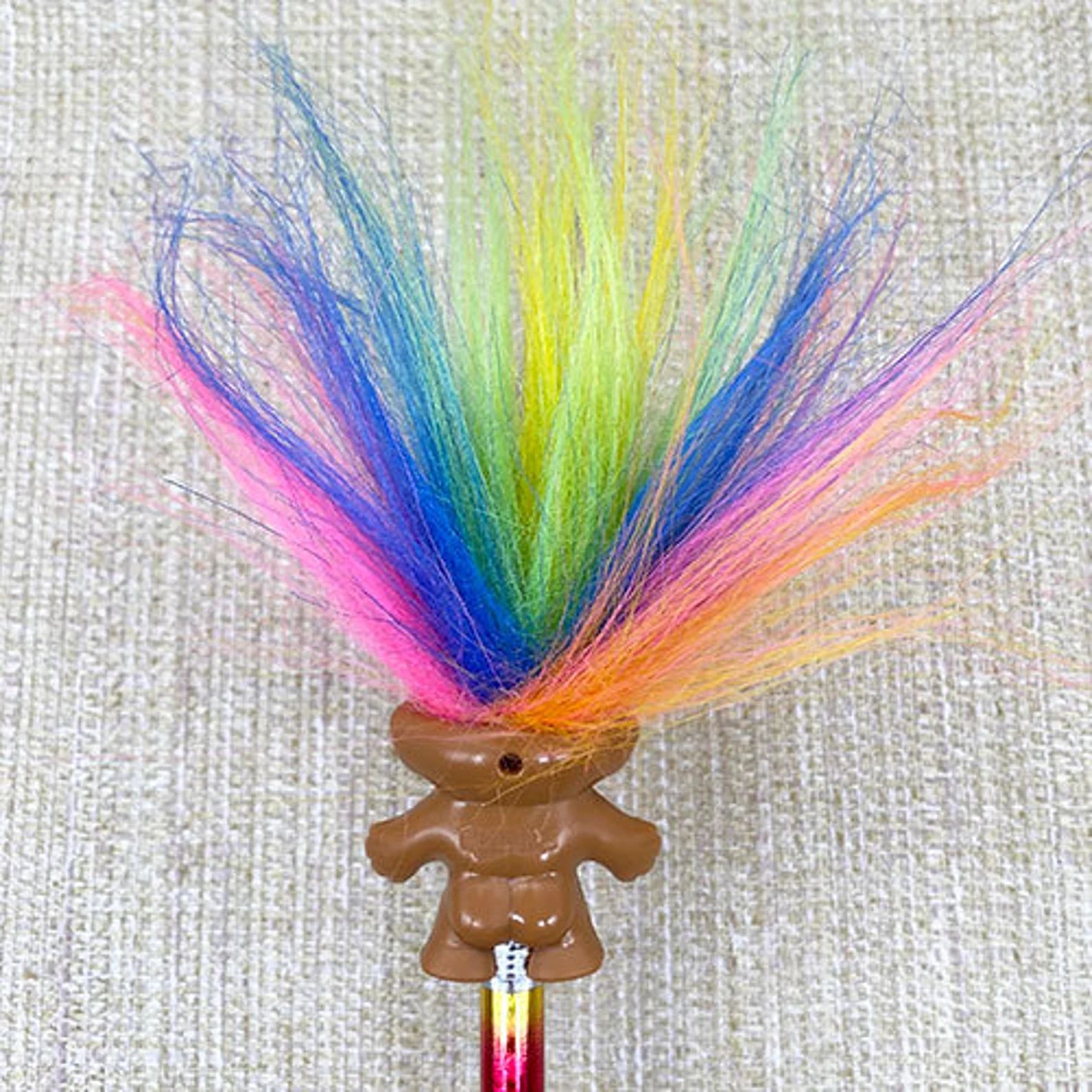 Peace Troll Doll Pencil Topper, Rainbow Troll Pencil, Troll Pencil, Troll Art, Troll Doll, Pencil... | Etsy (US)