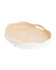 Bamboo Large Round Tray | TJ Maxx