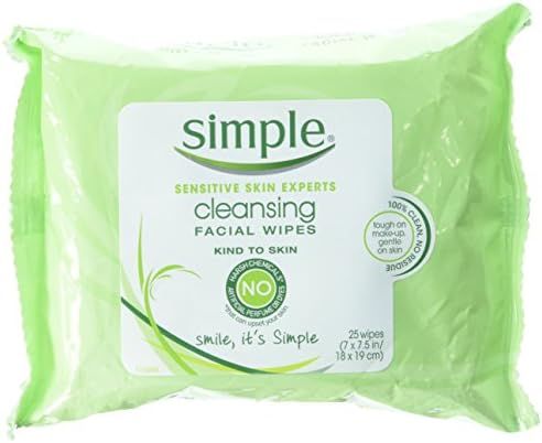 Simple Cleansing Facial Wipes 25 Count (3 Pack) | Amazon (US)