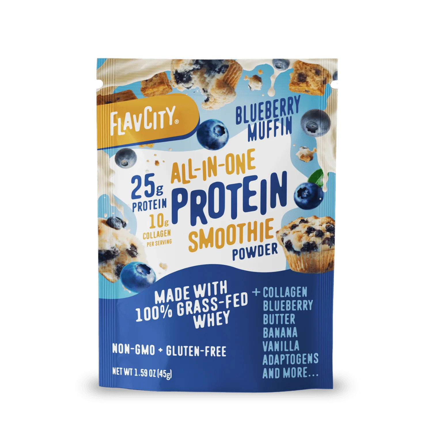 10 Pack Bundle - Protein Smoothie Single-Serve Blueberry Muffin | FlavCity