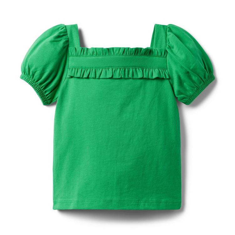 Puff Sleeve Ruffle Jersey Top | Janie and Jack