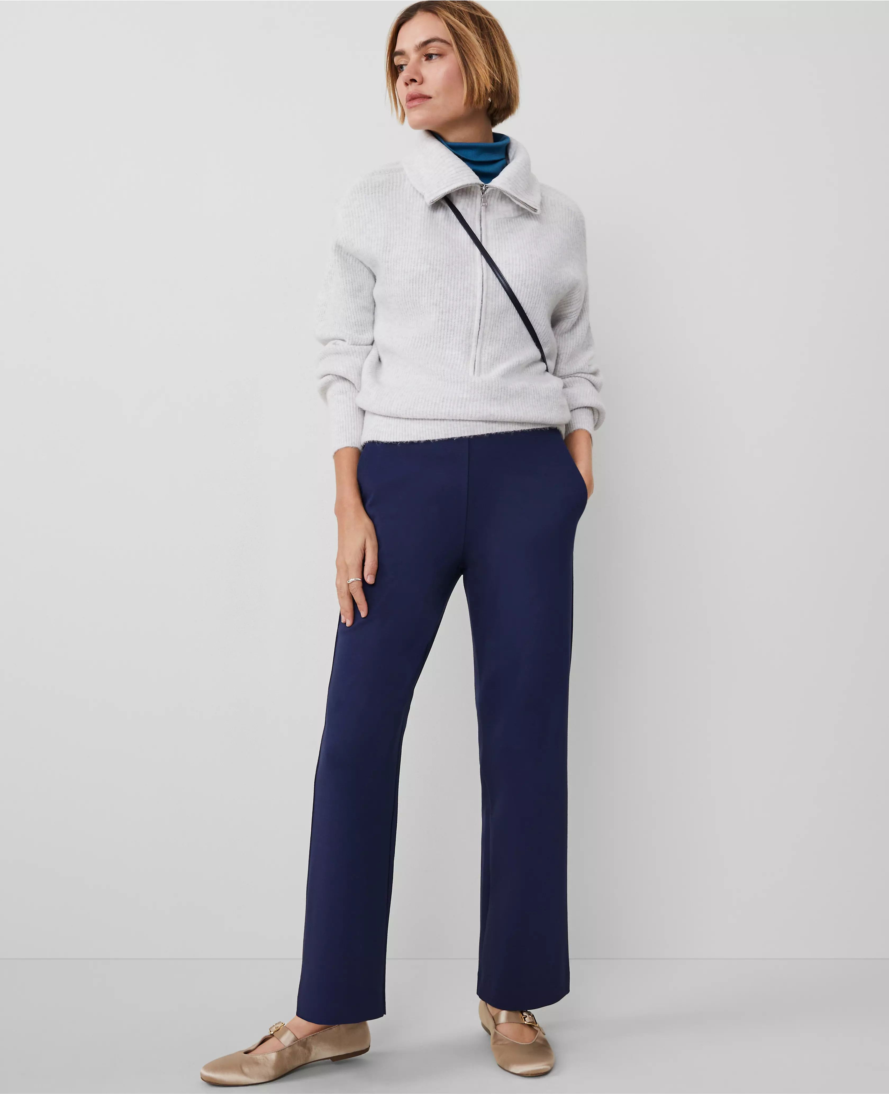 Weekend Collection Ponte Pull On Pant | Ann Taylor